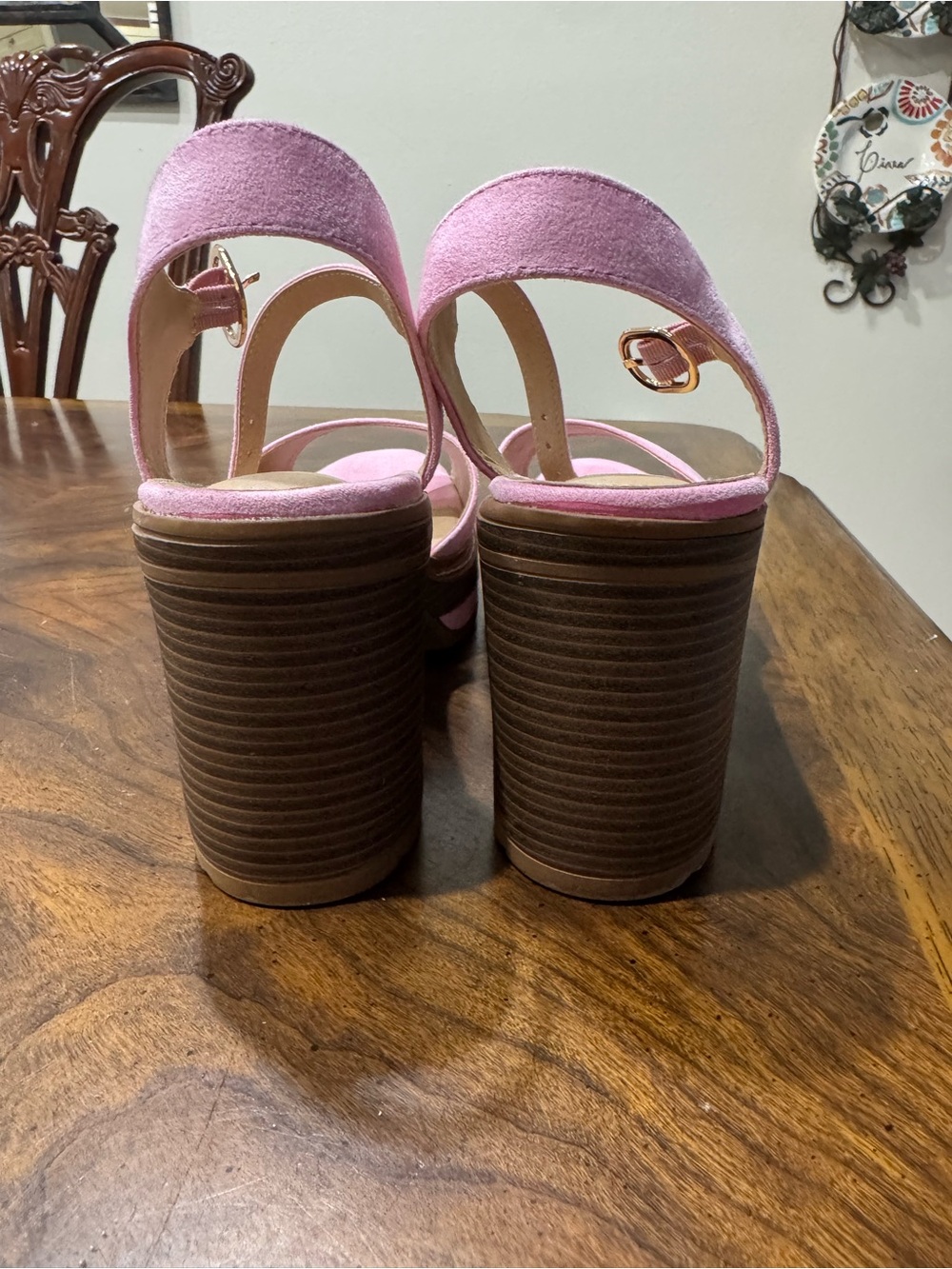 Cato Pink Platform Slingback Sandals - Picture 4 of 4